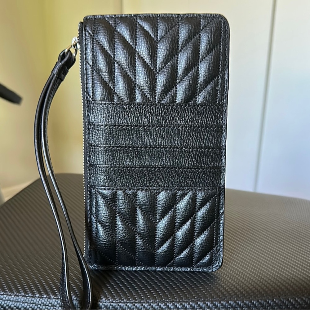 Karl Lagerfeld Black Quilted Wristlet - Picture 2 of 3